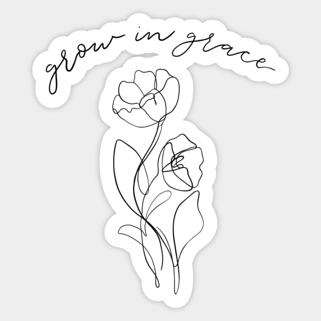 Grow in Grace Sticker by The Dirty Palette